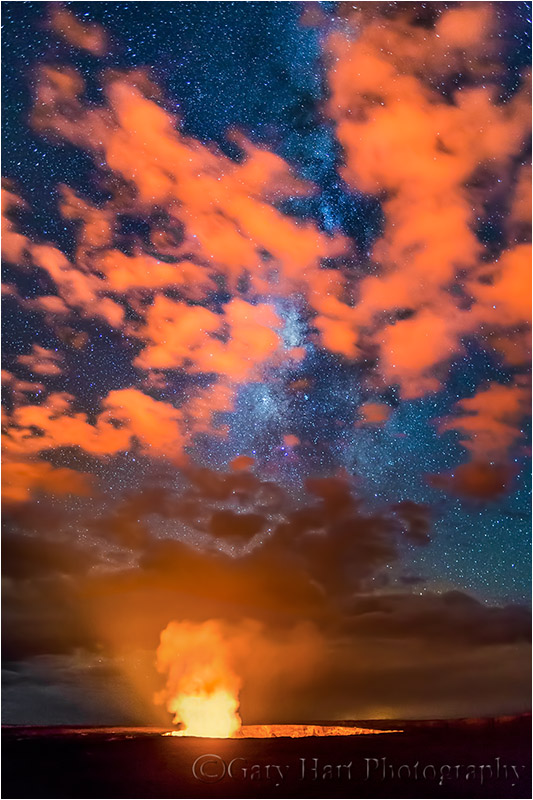 Milky Way and Clouds, Kilauea Caldera, Hawaii