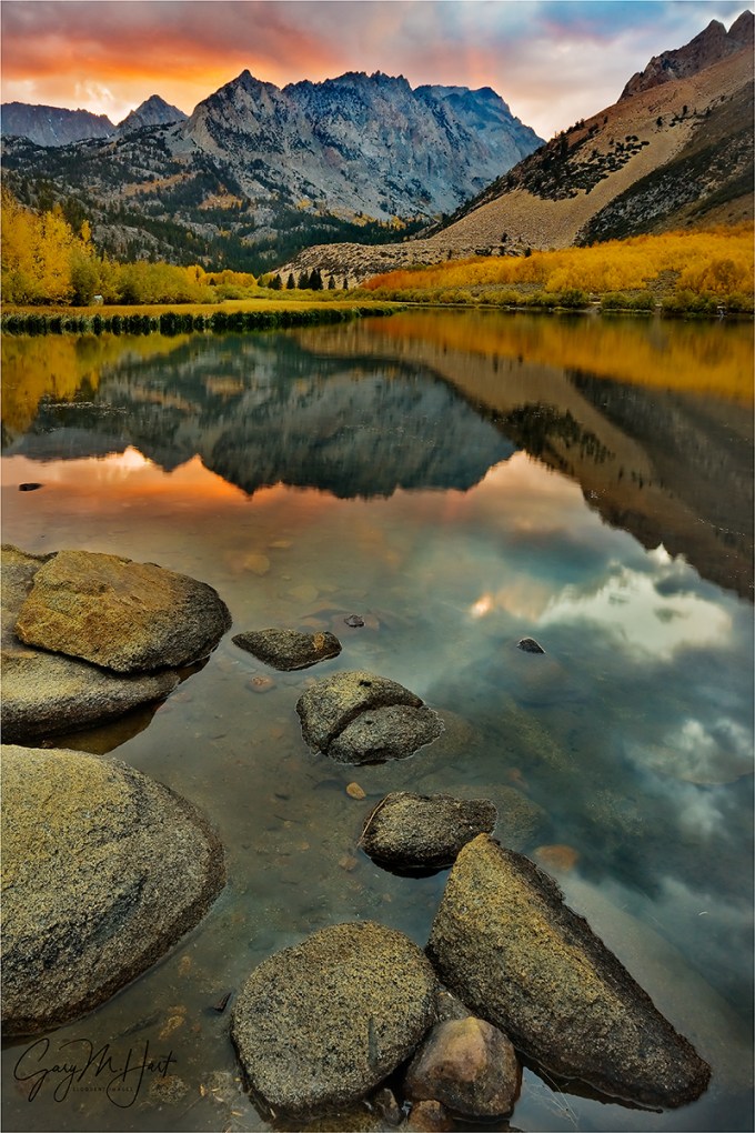 Gary Hart Photography: Sunset Reflection, North Lake, Eastern Sierra