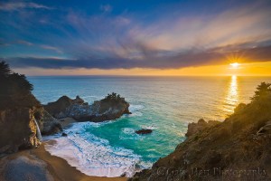 Gary Hart Photography: Sunset, McWay Fall, Big Sur, California