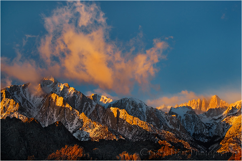 Sunrise, Lone Pine Peak and Mt. Whitney, Eastern Sierra