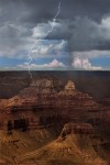 Gary Hart Photography: Lightning Strike, Zoroaster Temple and Brahma Temple, Grand Canyon