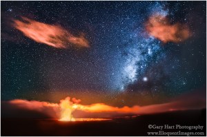 Gary Hart Photography: Kilauea and Milky Way, Hawaii