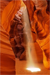Gary Hart Photography, Divine Spotlight, Upper Antelope Canyon, Arizona