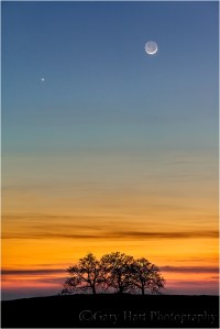 Gary Hart Photography: Heaven and Earth, New Moon and Venus, Sierra Foothills
