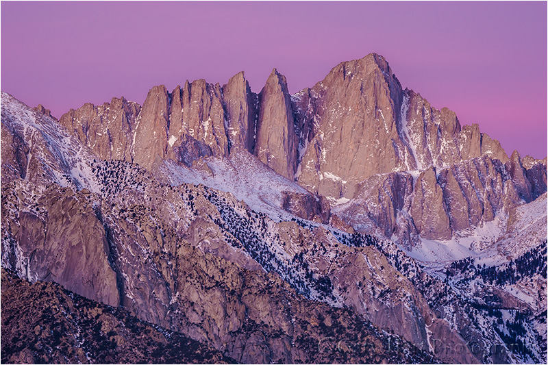 Gary Hart Photography: Dawn Close-up, Mt. Whitney, Alabama Hills, California