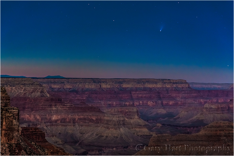 Comet PanSTARRS and the  Grand Canyon by Moonlight, Yavapai Point