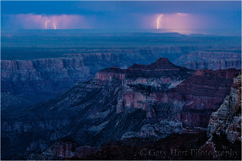 Twilight Lightning, Roosevelt Point, Grand Canyon North Rim