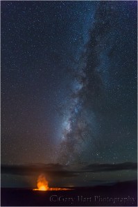 Milky Way and Halemaʻumaʻu Crater, Kilauea, Hawaii