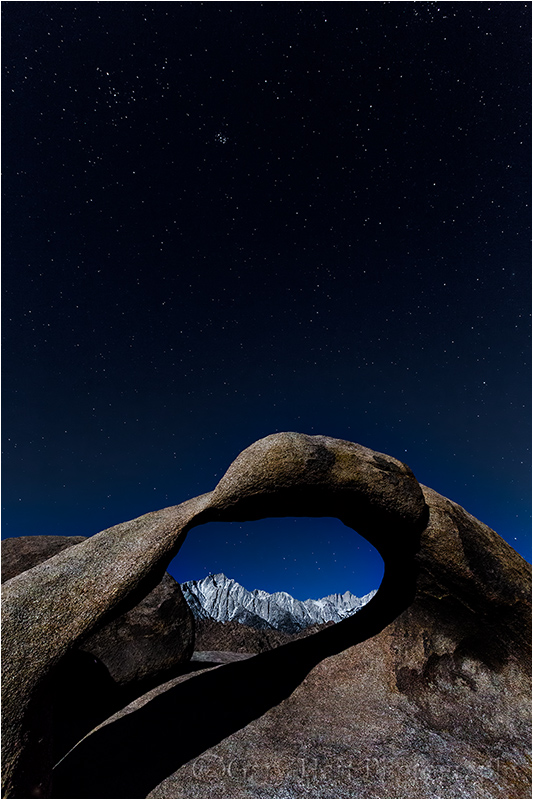 Moonlight, Whitney Arch, Alabama Hills, CaliforniaCanon EOS 5D Mark III15 seconds16 mmISO 3200F8