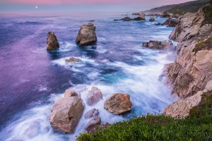 Gary Hart Photography: Moon on the Rocks, Soberanes Point, Big Sur