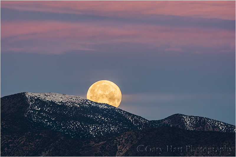 Gary Hart Photography: Moonset, Wildrose Peak, Death Valley