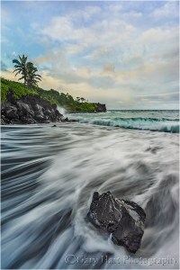 Gary Hart Photography: Sand and Foam, Wai'anapanapa Black Sand Beach, Maui