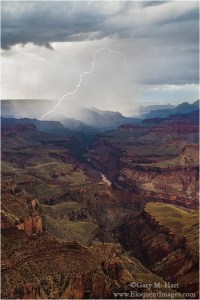 Gary Hart Photography: Lightning Strike, Lipan Point, Grand Canyon
