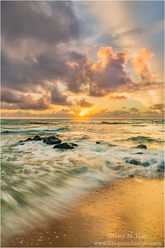 Gary Hart Photography: Here Comes the Sun, Lydgate Beach, Kauai, Hawaii