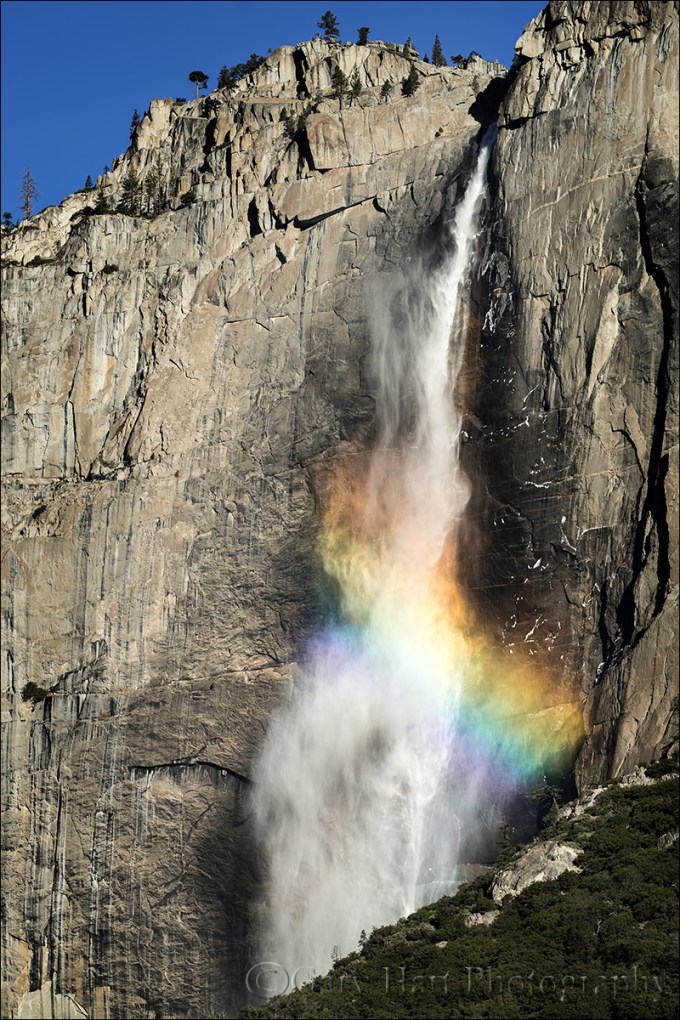 Gary Hart Photography: Winter Rainbow, Upper Yosemite Fall, Yosemite