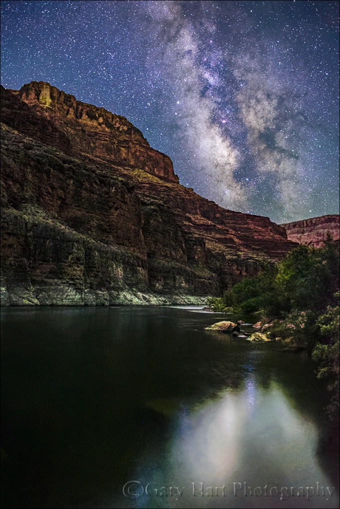 Gary Hart Photography: Milky Way Reflection, Colorado River, Grand Canyon
