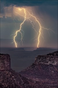 Gary Hart Photography: Forked Lightning, Point Imperial, Grand Canyon