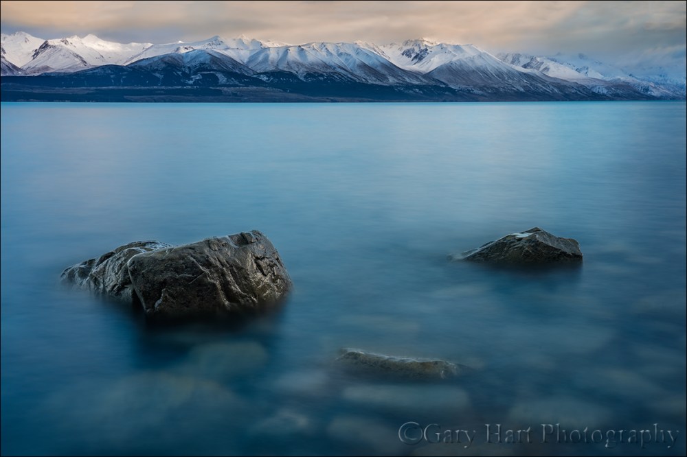 Gary Hart Photography: Dawn on the Rocks, Lake Pukaki, New Zealand