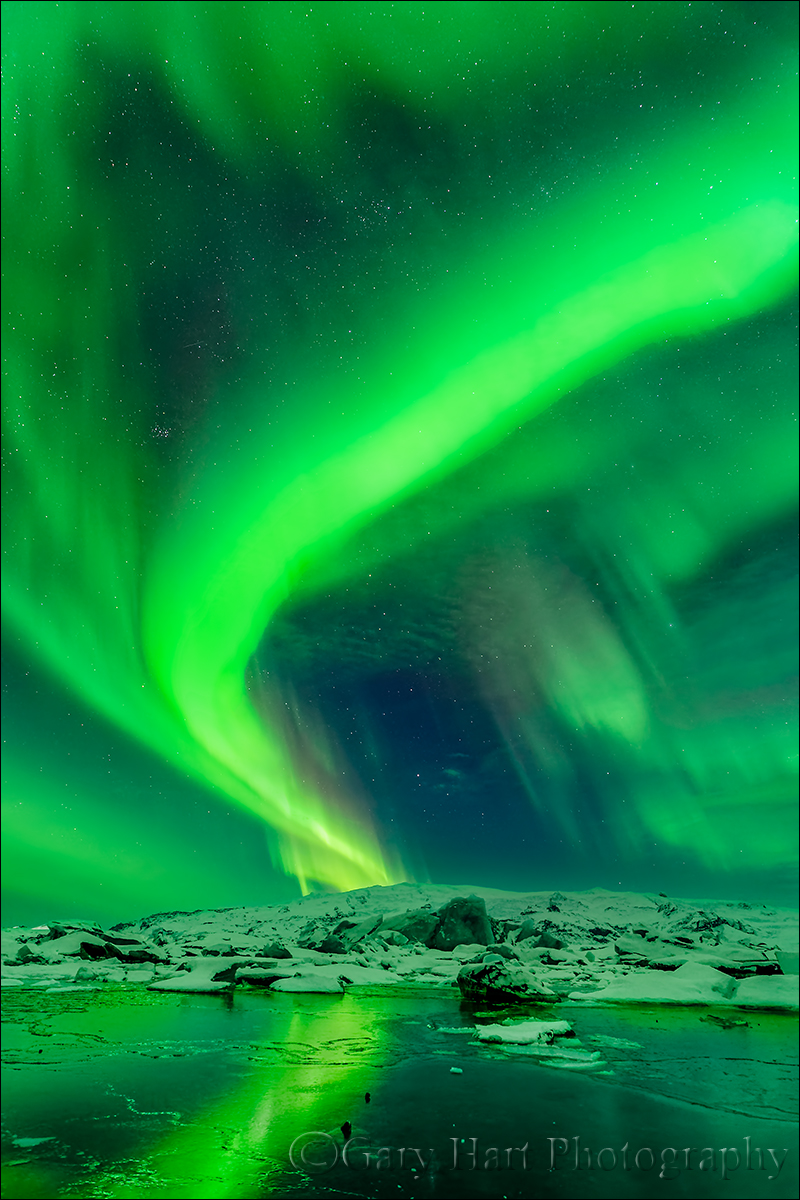 Gary Hart Photography: Northern Lights, Glacier Lagoon, Iceland