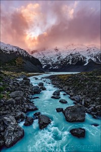 Gary Hart Photography: Sunset, Hooker Valley, New Zealand