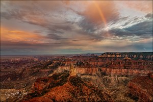 Gary Hart Photography: Rainbow at Dusk, Point Imperial, Grand Canyon