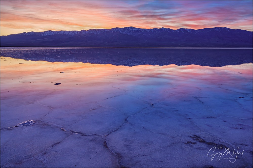 Gary Hart Photography: Sunset Reflection, Badwater, Death Valley