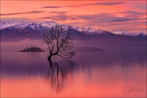 Gary Hart Photography: Red Sunset, Lake Wanaka, New Zealand