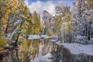 Gary Hart Photography: Clearing Storm, Half Dome Reflection from Sentinel Bridge, Yosemite