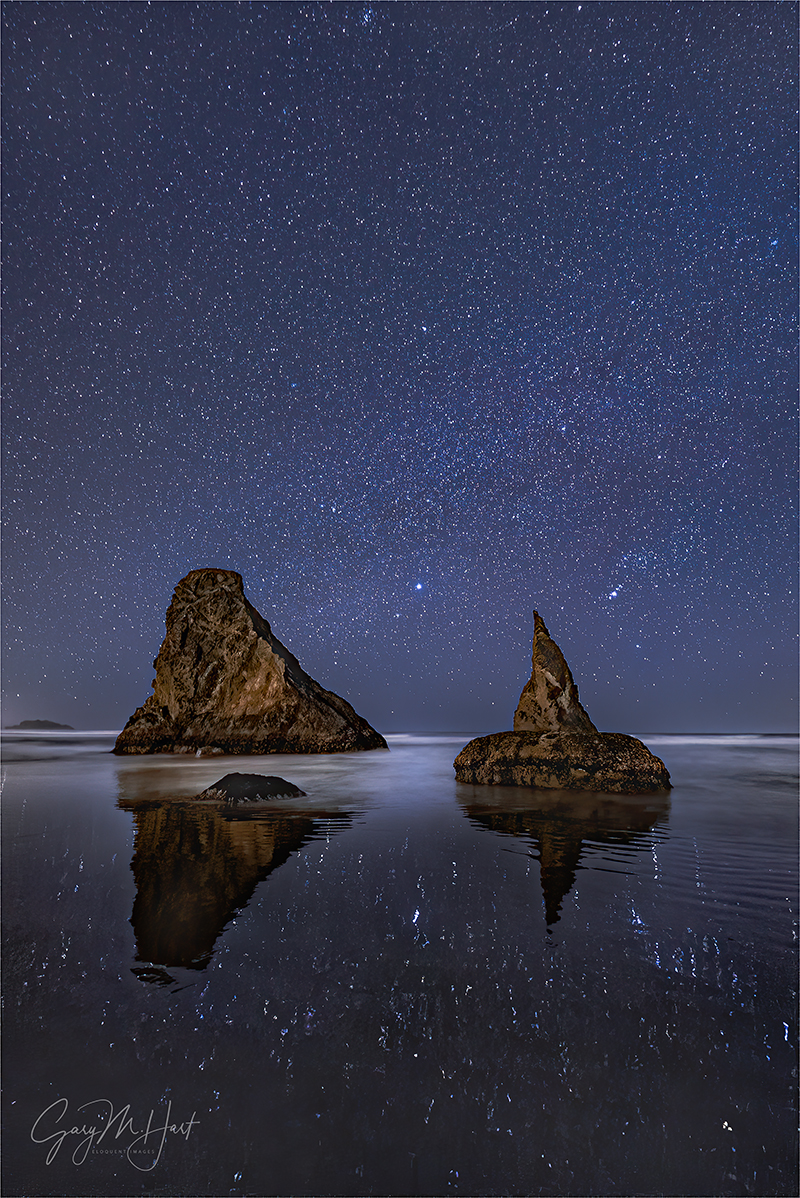 Gary Hart Photography: Starlight Reflection, Wizard's Hat, Bandon, Oregon