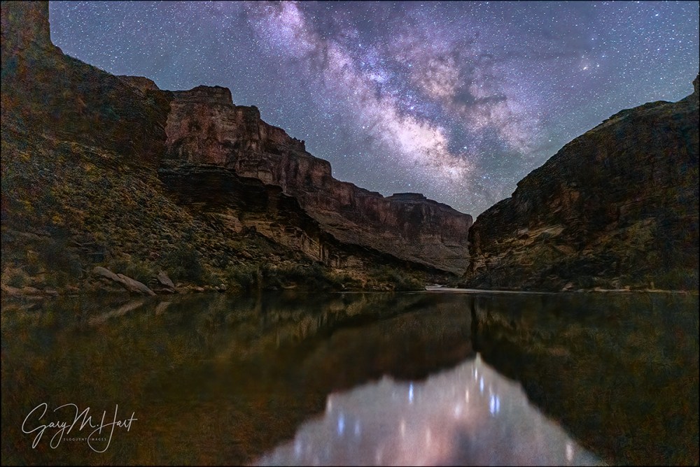 Gary Hart Photography: Dark Night, Milky Way Reflection, Grand Canyon