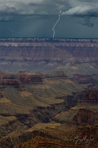 Gary Hart Photography: Cloud-Piercing Lightning, North Rim, Grand Canyon