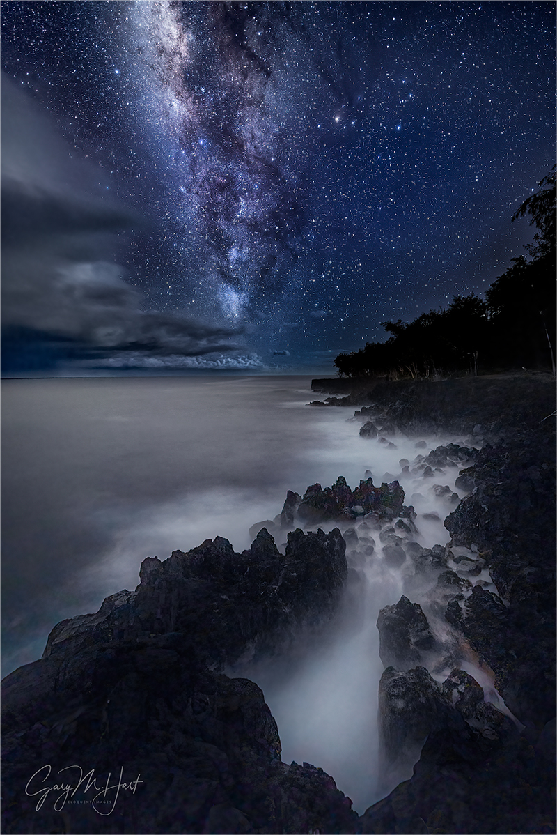 Gary Hart Photography: Heaven and Earth, Milky Way Over the Puna Coast, Hawaii