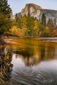 Gary Hart Photography: Autumn Swirl, Half Dome Reflection from Camp 6, Yosemite