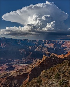 Gary Hart Photography: Thunderhead and Lightning, Lipan Point, Grand Canyon