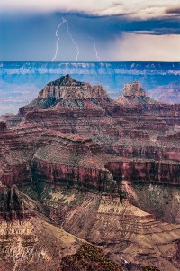 Gary Hart Photography: Lightning Trident, North Rim, Grand Canyon