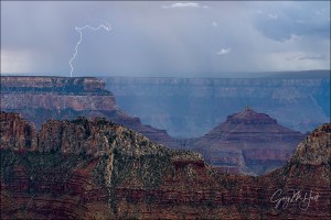Gary Hart Photography:Right Angle Lightning, Wotan's Throne and Angel's Gate, Grand Canyon