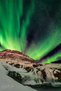 Gary Hart Photography: Looking Up, Northern Lights Over Kirkjufellsfoss, Iceland