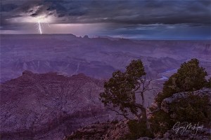 Gary Hart Photography: Electric Twilight, Desert View Lightning, Grand Canyon