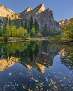 Gary Hart Photography: Autumn Reflection, Three Brothers, Yosemite