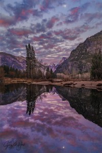 Gary Hart Photography: Moon and Clouds Reflection, Half Dome, Leidig Meadow, Yosemite