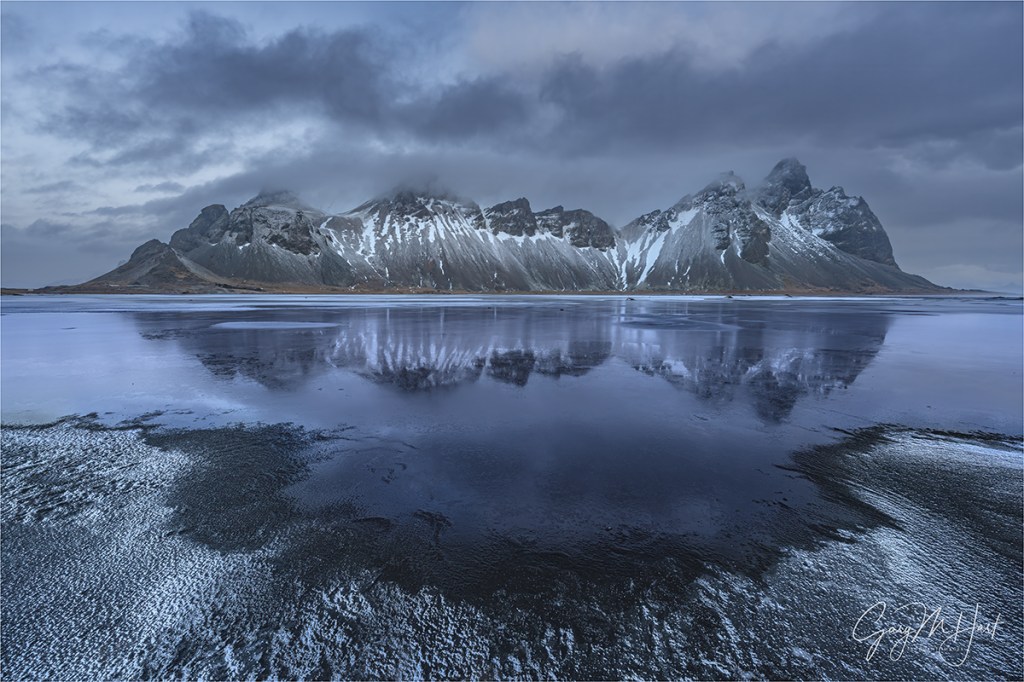 Gary Hart Photography: Blue Hour Reflection, Vestrahorn, Iceland