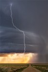 Gary Hart Photography: Lightning and Road, Amistad, New Mexico