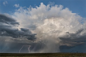 Gary Hart Photography: Lightning and Thunderhead, Eastern New Mexico