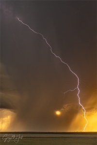 Gary Hart Photography: Lightning at Sunset, Eastern New Mexico