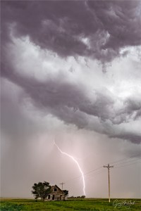 Gary Hart Photography: Lightning and Abandoned House, Eastern Colorado