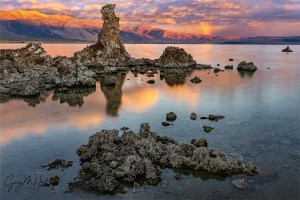 Gary Hart Photography: Splash of Rainbow, South Tufa Reflection, Mono Lake