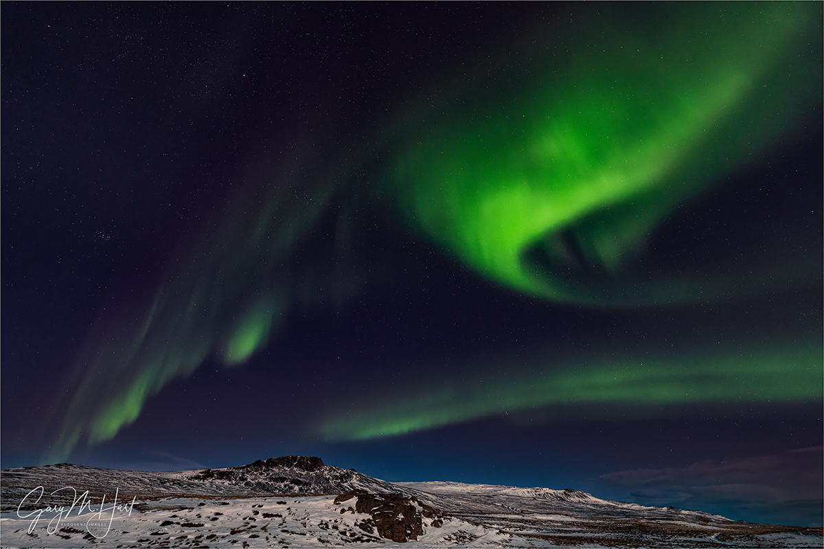 Gary Hart Photography: Winter Night, Aurora Over Vatnsnes Peninsula, Iceland