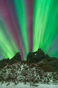 Gary Hart Photography: Aurora and Big Dipper, Northern Lights Over Dimmuborgir Lava Fields, Iceland