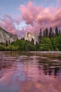 Gary Hart Photography: Sunset Color, Half Dome and Merced River, Camp 6, Yosemite