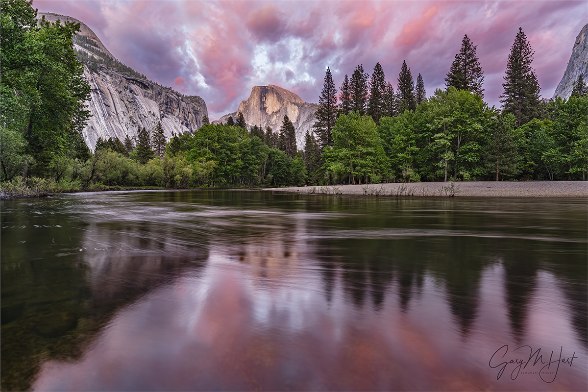 Gary Hart Photography: Half Dome Sunset Reflection, Camp Six, Yosemite